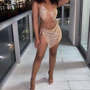 Alglist Diamond Skirt Set